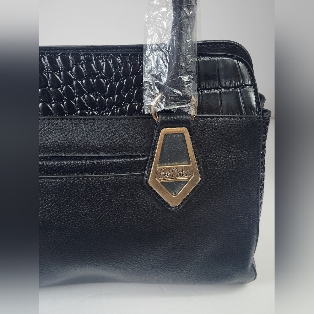 Bob Mackie Bradford Exchanges 2014 Black Leather Purse - Picture 7 of 12